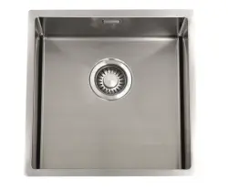 Fregadero ABK Bingara 40fvi de acero inoxidable 40x40cm enrasado, bajo encimera y sobre encimera BIN40FVI