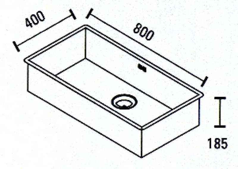 Fregadero ABK Bingara extragrande de acero inoxidable 80x40cm enrasado, bajo encimera y de superficie BIN80FVI