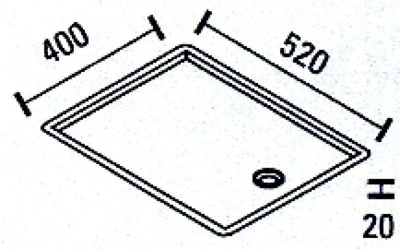 Superficie de desagüe ABK Bingara de acero inoxidable 52x40cm enrasado BIN52FVI