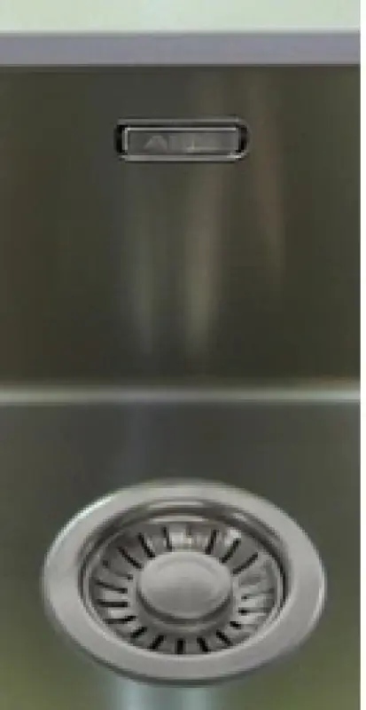 Fregadero ABK Baronga de un seno y medio de acero inoxidable 15x40+34x40 cm enrasado, bajo encimera y sobre encimera BAR1534FVI