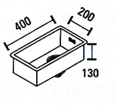 ABK Baronga small stainless steel sink 20x40 cm flush mount, undermount, and top mount BAR20FVI