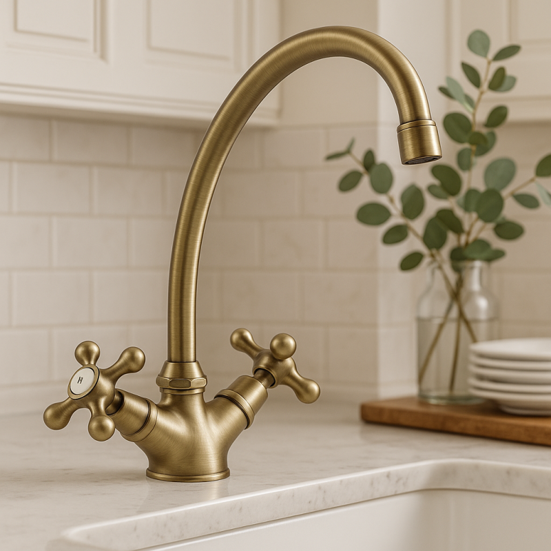 Grifo de cocina nostálgico V1900 Bronce