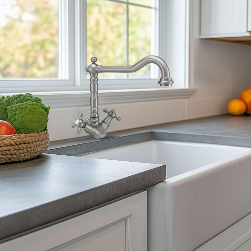 Grifo de cocina PB Nostalgic V1910 acero inoxidable