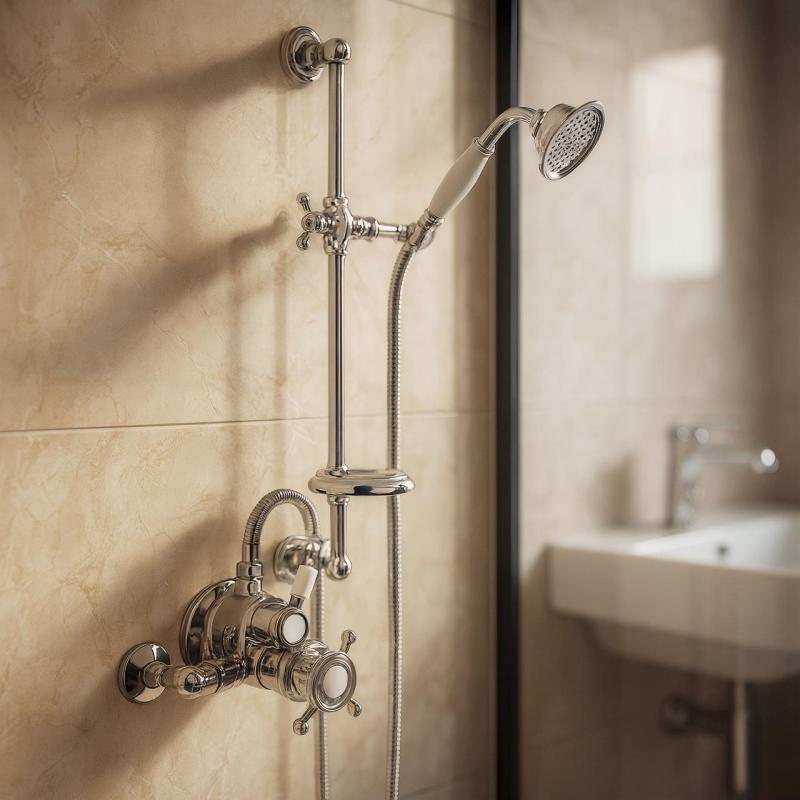 Mezclador Huber Victorian termostático de ducha con barra deslizante Cromado 190R.VT01H.CR