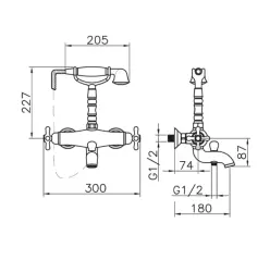 Mezclador termostático Huber Croisette cromado CST3301021
