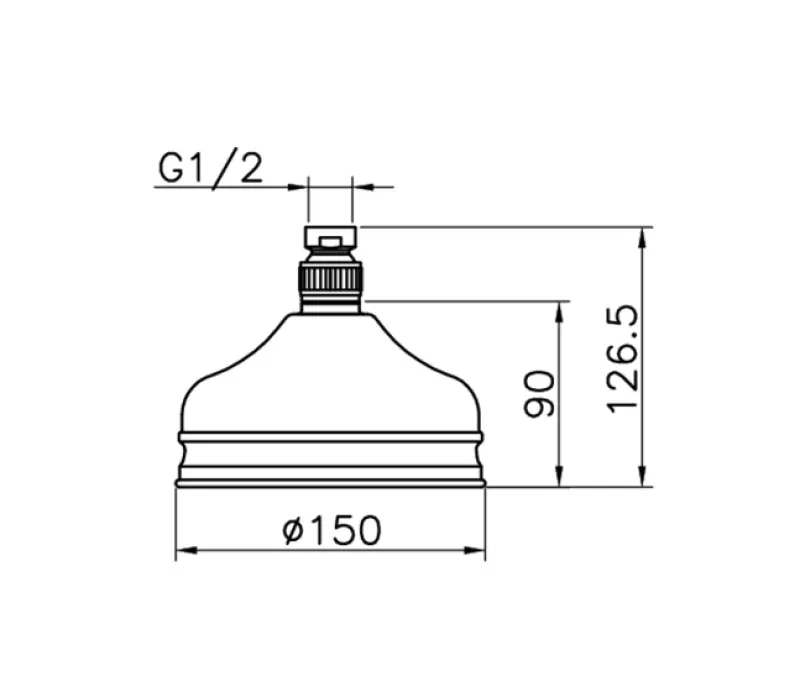 Ducha Huber Nostalgic con efecto lluvia 15cm Bronce 05.SO.01H.BA