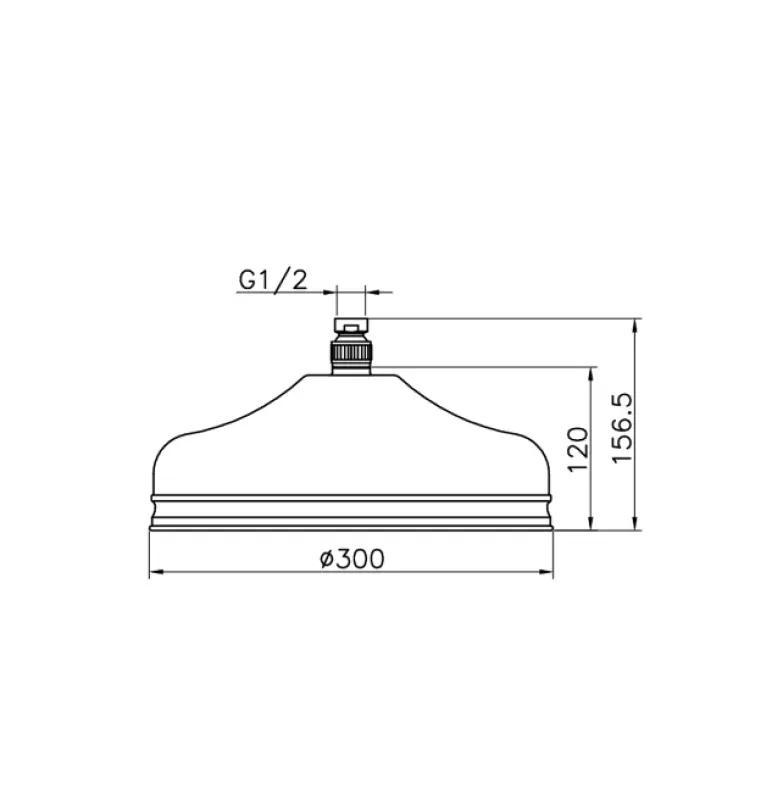 Ducha Grande Huber Nostalgic Classic con efecto lluvia 30cm Bronce 05.SO.03H.BA