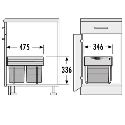 Hailo Tandem RB waste bin 1153449152