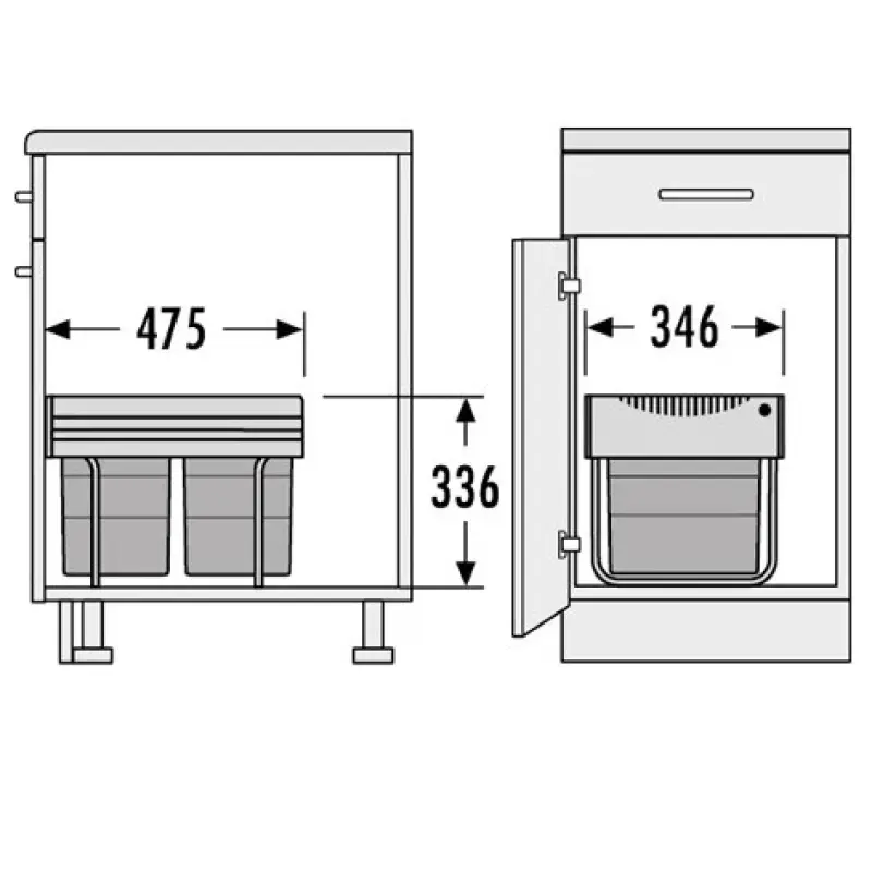 Cubo de basura Hailo Tandem RB 1153449152