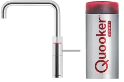 Grifo hervidor de agua Quooker Fusion Square cromado COMBI Agua caliente, fría y hirviendo 22FSCHR