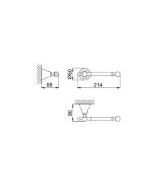 Portarrollos de papel higiénico Huber Croisette Classic Cromado 4034.01H.CR