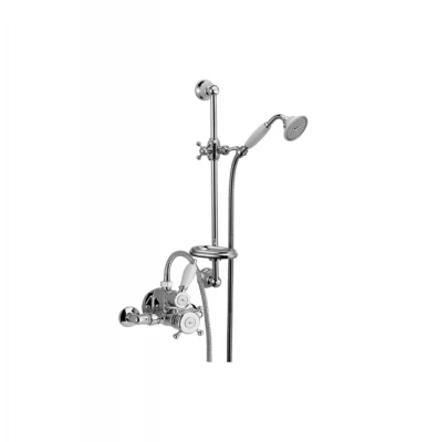 Huber Victorian Thermostatic shower mixer with sliding bar Gold 190R.VT01H.AG