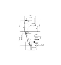 Mezclador de lavabo Huber Victorian Cromado / Dorado VM0005107G