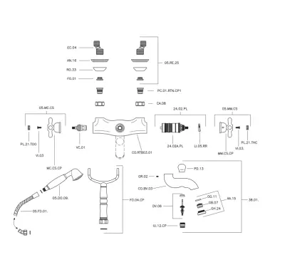 Huber Croisette Thermostatic bath mixer Gold CST330102G