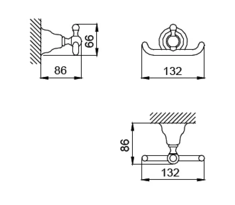 Toallero Huber Croisette Classic Cromado 4010.01H.CR