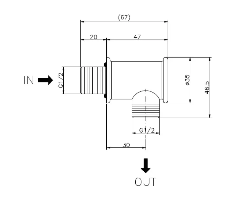 Codo Huber Nostalgic dorado 67.04H.AG
