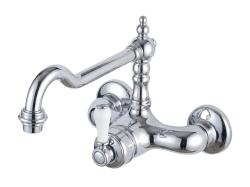 Grifo de cocina nostálgico Hermitage R grifo de pared Cromo 10.9021