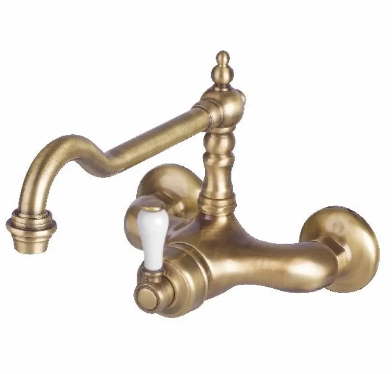 Grifo de cocina nostálgico Hermitage R grifo de pared Cromo 10.9021