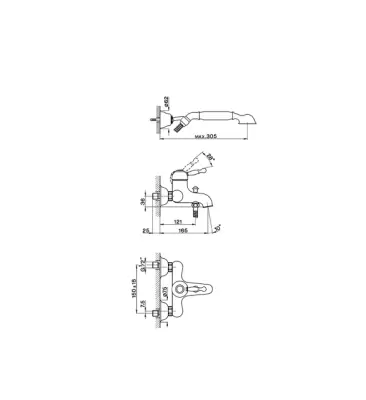 Cisal Arcana Royal Bath Mixer with Hand Shower Chrome AY00012021
