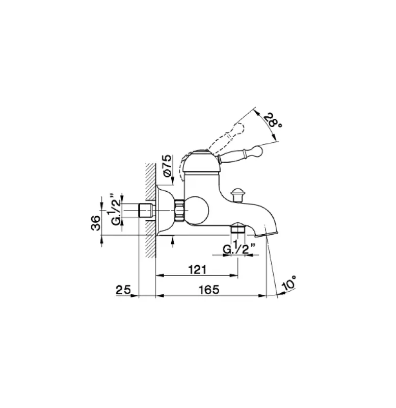 Mezclador de baño Cisal Arcana Royal dorado AY00013024