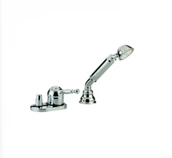 Mezclador de baño Cisal Arcana Royal para montaje en el borde de la bañera cromado  AY00129021