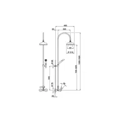 Columna de ducha Cisal Arcana Royal Dorado AY00405024