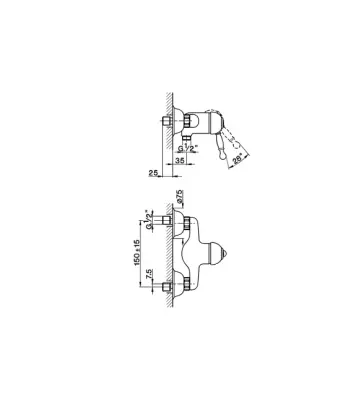 Cisal Arcana Royal Shower Mixer Chrome AY00044121