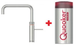 Grifo hervidor de agua Quooker Fusion Square RVS COMBI+ Agua caliente, fría y hirviendo 22+FSRVS