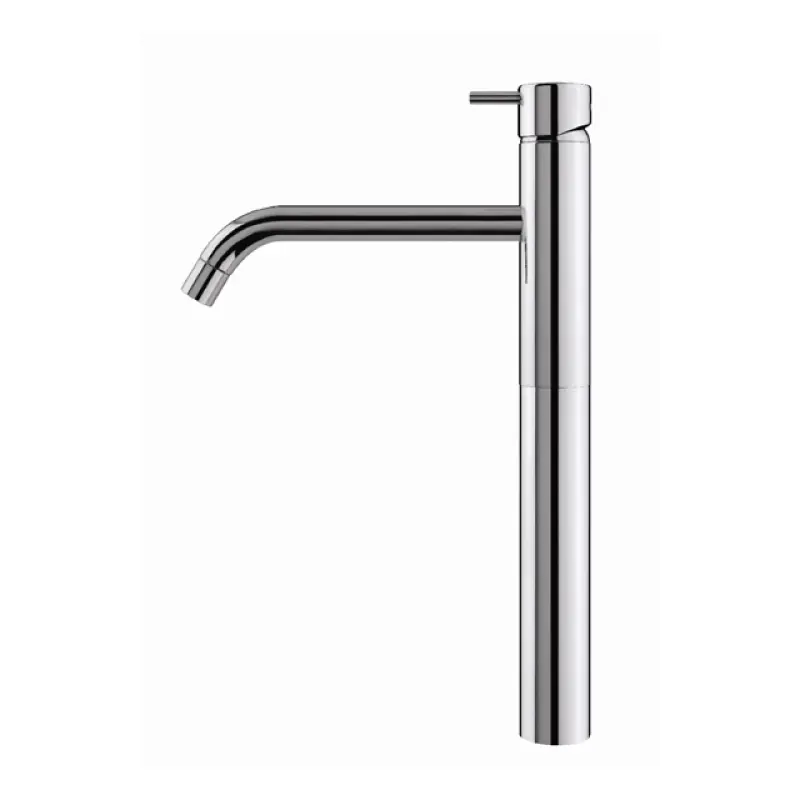 Grifo para lavabo Waterevolution Flow con caño alto para lavabos, incl. tapón de clic cromado T11501