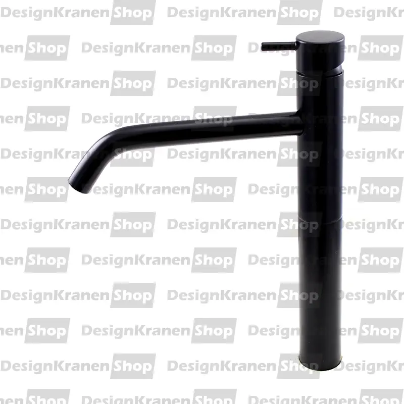 Grifo  Waterevolution Flow monomando caño alto para lavabos incluido tapón clic negro mate T115PR