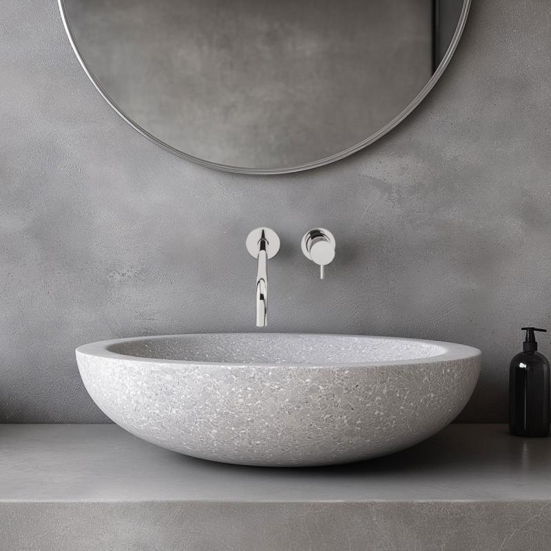 Grifo de lavabo empotrado Watervolution Flow cromado con caño de 25 cm T116B01-25