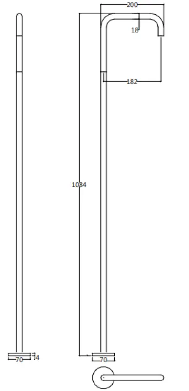 Grifo para lavabo Waterevolution Flow de pie con mezclador empotrado en color cromado 1207925192