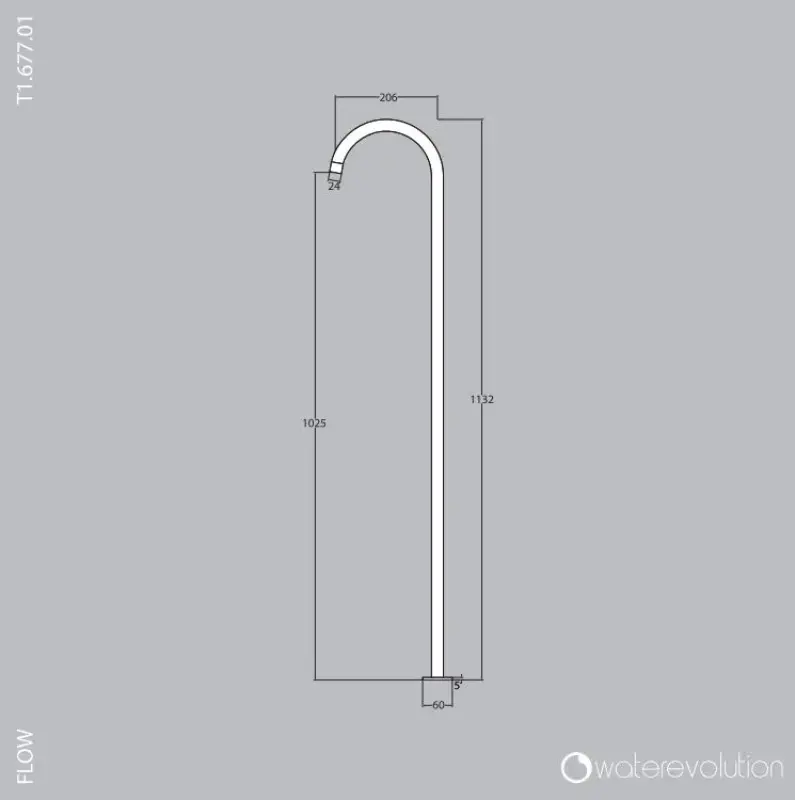 Grifo de lavabo de pie Waterevolution Flow con sensor de infrarrojos cromado 1207925232