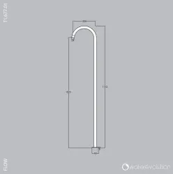 Grifo de lavabo de pie Waterevolution Flow con mezclador mural con easybox y válvula automática stop & go cromado T167701-T118B01