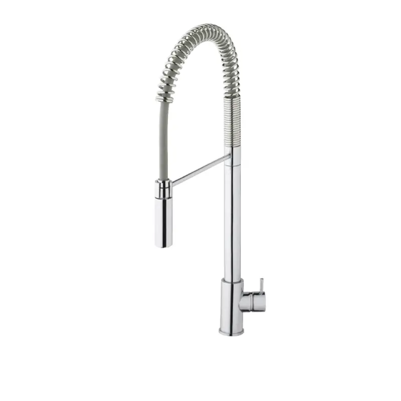 Grifo de cocina semiprofesional Waterrevolution Flow cromado con columna y resorte T15701