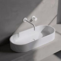 Grifo  empotrado Waterevolution Flow monomando empotrado blanco mate con caño 25cm T116BBR-25