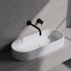 Grifo  Waterevolution Flow monomando empotrado negro mate con caño 25cm T116BPR-25