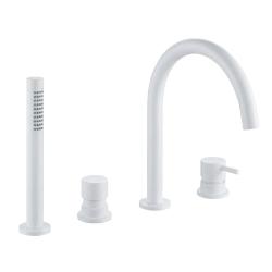 Waterevolution Flow Consealed Bathtub mixer with 2 exits diverter White T138BR
