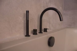 Waterevolution Flow Consealed bathtub mixer with 2 exits diverter Black T138PR