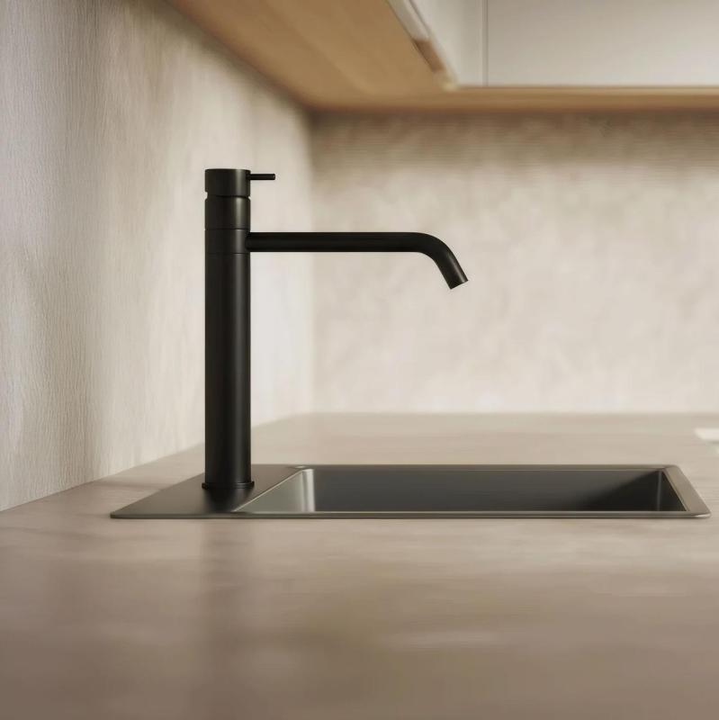 Grifo monomando de cocina Waterevolution Flow negro mate T150PR