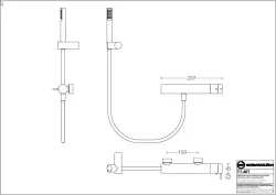 Termostato Waterevolution Flow de ducha con accesorios blanco T140TBR