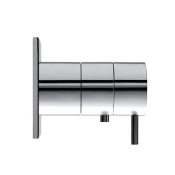 Termostato Waterevolution Flow de ducha empotrado rosetón cuadrado negro mate T142TBPR