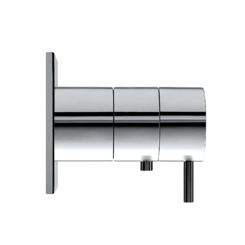 Termostato Waterevolution Flow de ducha empotrado rosetón cuadrado negro mate T142TBPR