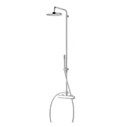 Conjunto de ducha Waterevolution Flow con termostato y efecto lluvia blanco mate T141TBR