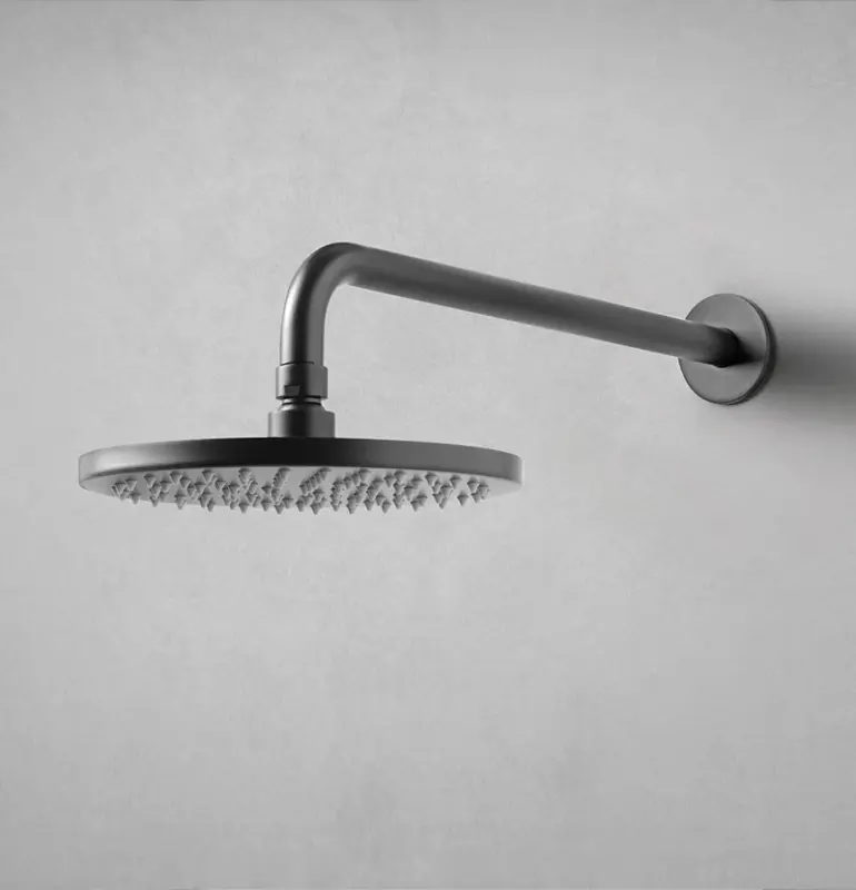 Waterrevolution Flow ducha de cabeza 200 mm con conexión a la pared negro mate T1641PR