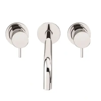 Waterevolution Flow 3-hole built-in sink faucet chrome with spout 25cm T1163F01-25