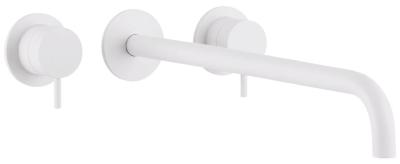 Waterevolution Flow 3-hole built-in sink faucet matt white with spout 25 T1163FBR-25