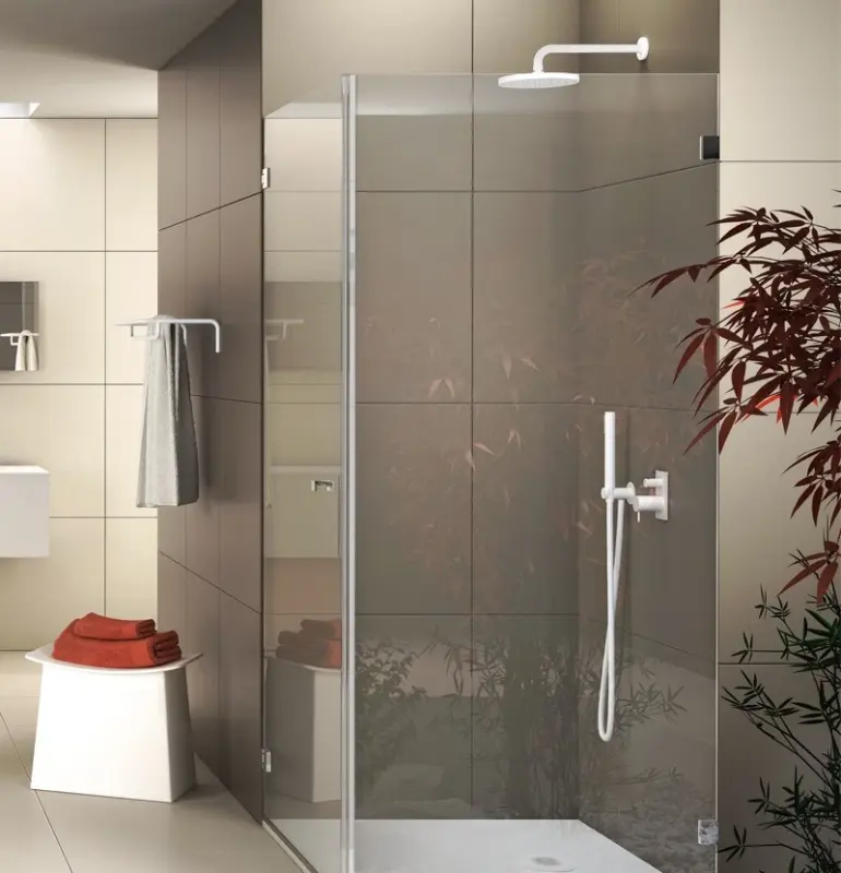 Grifería de bañera Waterevolution Flow completa con conexión de pared blanco mate T1621BR