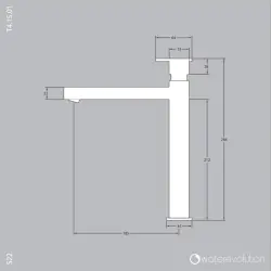 Grifo alto de lavabo Waterevolution S22 con desagüe acero inoxidable T415IE