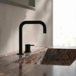 Grifo Waterevolution Flow de 2 orificios para lavabo negro mate T112HPR
